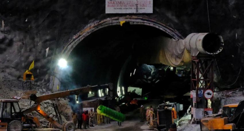 Rescuers break through to 41 workers trapped in tunnel for 16 days in Indian state of Uttarakhand